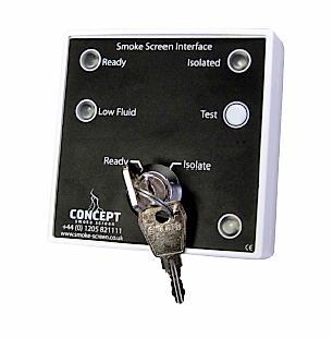 Smoke Screen Interface. Panel de control con llave