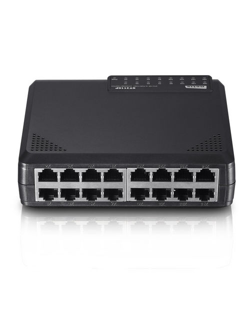 SWITCH 16 PUERTOS 10/100 MBPS formato sobremesa. AUTO MDI/MDI-X full-duplex y flow control