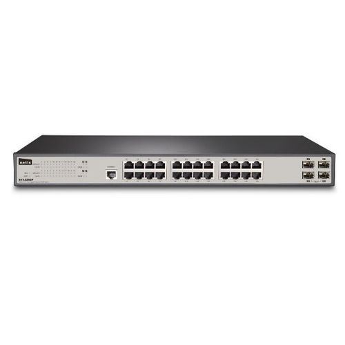 SWITCH 24 PUERTOS 10/100/1000 MBPS+ 4 SLOT SFP GIGABIT. Auto MDI/MDI-X.Formato Rack 19. Gesti?SNMP V1, 2, 3