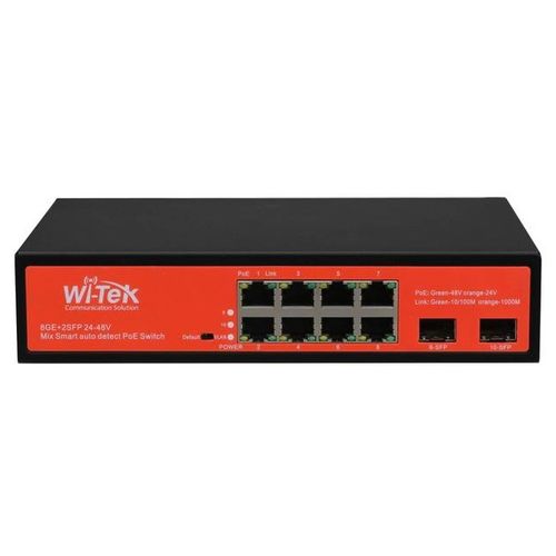 WI-TEK WI-PS310GF-ALIEN SWITCH 8 GE+2 SFP POE 802.3 AF/AT  Pasivo 24V HASTA 150 W