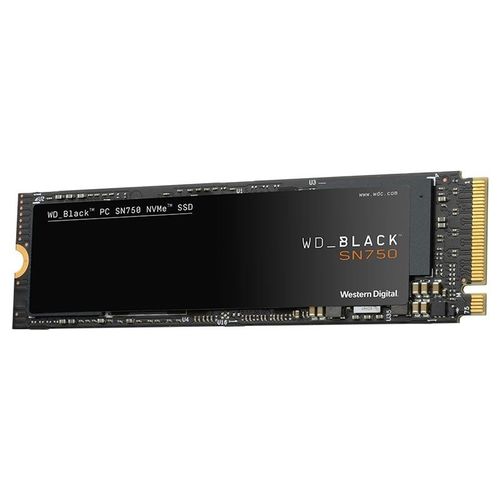 HD 500GB SSD M.2 2280 WESTERN DIGITAL BLACK SN750 NVME PCIE GEN3 - LECTURA 3470MB/S - ESCRITURA 2600MB/S