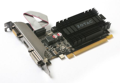 TARJETA GRAFICA GEFORCE ZOTAC GT710 1GB DDR3 ZONE EDITION, GT710, DDR3, 1GB, 64BIT, VGA+DVI+HDMI, DISIPADOR,LOW PROFILE BRACKET (ZT-71301-20L)
