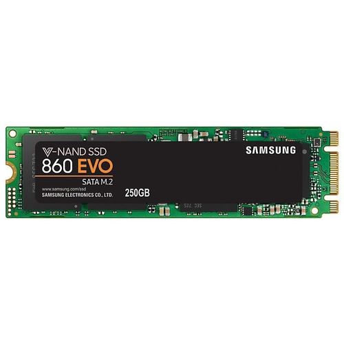 HDD SSD 250GB SAMSUNG SSD 860 EVO  - M.2 2280 - SATA III - LECTURA 550MB/S - ESCRITURA 520MB/S
