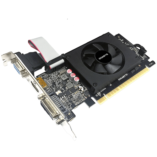 TARJETA GRAFICA GEFORCE GIGABYTE GV-N710D5-2GIL GT710 DDR5, 2GB, VGA+DVI+HDMI, Perfil Bajo