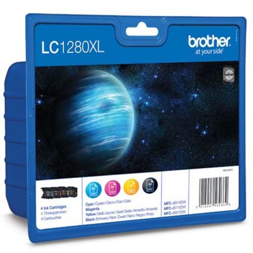 PACK TINTA BROTHER LC1280XLVAL  CIAN, MAGENTA, AMARILLO, NEGRO