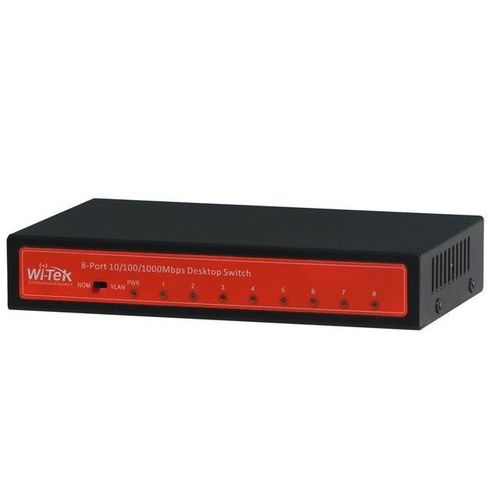 WI-TEK WI-SG108 SWITCH 8 PUERTOS GIGABIT SOBREMESA METALICO CON V-LAN