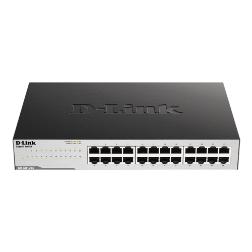 SWITCH 24 puertos 10/100/1000 D-LINK GO-SW-24G - HALF/FULL DUPLEX - MDI/MDIX - CARCASA PLSTICO