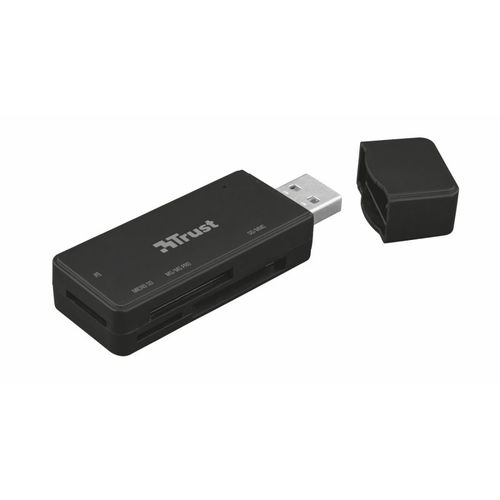 LECTOR DE TARJETAS EXTERNO TRUST NANGA USB 3.1 - COMPATIBLE SD / MICRO SD / M2 / MS - TAMAO COMPACTO