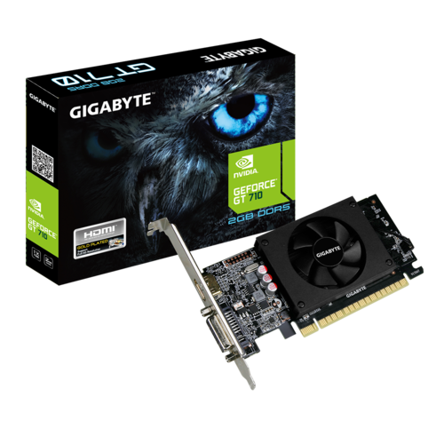 TARJETA GRAFICA GEFORCE GIGABYTE GV-N710D5-1GL GT710 DDR5, 1GB, DVI+HDMI