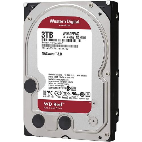 DISCO DURO INTERNO WESTERN DIGITAL WD30EFAX NAS RED - 3TB - SATA III - 3.5" - BUFER 256MB