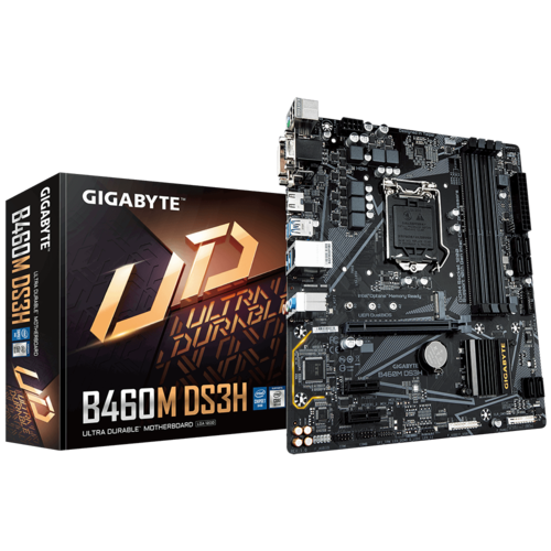 PLACA GIGABYTE GIGABYTE B460M-DS3H 4DDR4/ PCIE/ SATA3/ USB3.1/ HDMI/DVI-D/ RGB/mATX -SK1200