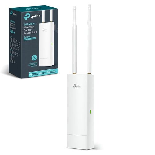 PUNTO DE ACCESO INALMBRICO TP-LINK EAP110-OUTDOOR - EXTERIOR - WIFI B/G/N - 2.4GHZ - 2X ANTENA 5DBI - 1X RJ45 - IMPERMEABLE - POE