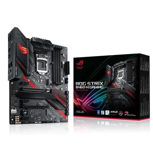 PLACA BASE ASUS ROG STRIX B460-H GAMING - PARA INTEL CORE 10TH GEN - SOCKET LGA 1200 - CHIPSET B460 - 4*DIMM DDR4 - HDMI - DISPLAYPORT - ATX