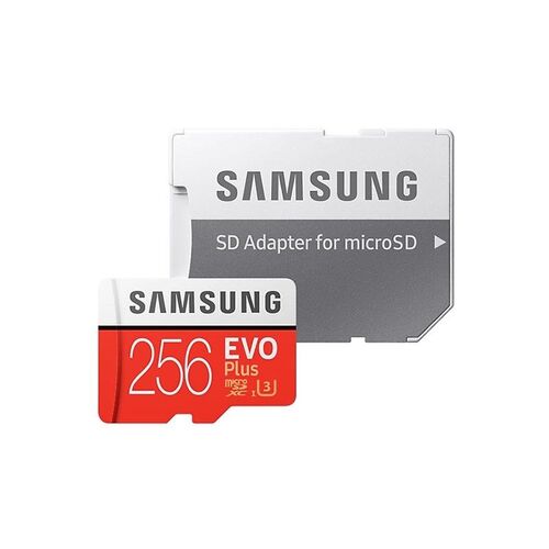 MICROSD XC 256GB + ADAPTADOR - SAMSUNG EVO PLUS - CLASE 10 - 100MB/S