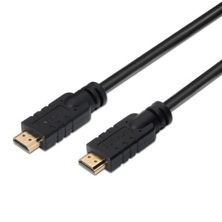 CABLE HDMI AISENS A119-0104 - ALTA VELOCIDAD V1.4 - CONECTORES HDMI (TIPO A) MACHO - REPETIDOR PARA AMPLIFICAR SEAL - 20M - NEGRO