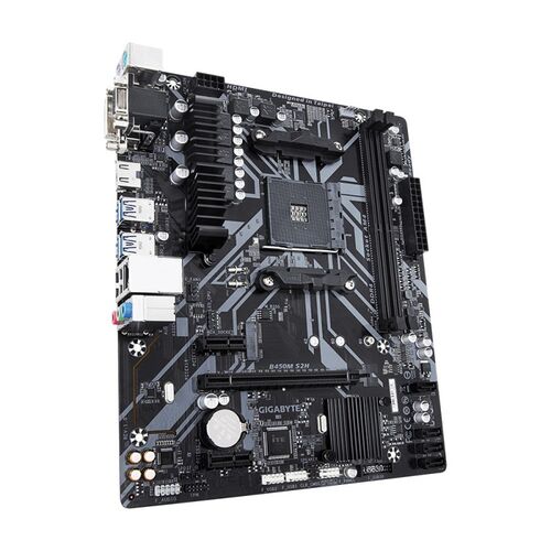 PLACA BASE AMD SAM4 GIGABYTE B450M S2H 2DDR4 PCIE M2 4SATA3 4USB3.1 DVI-D RAID H