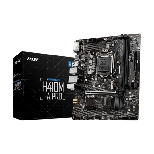 PLACA BASE MSI H410M-A PRO 1200 MATX 2XDDR4/PCIE/SATA3/USB3.1/HDMI/DVI-D/VGA / mATX