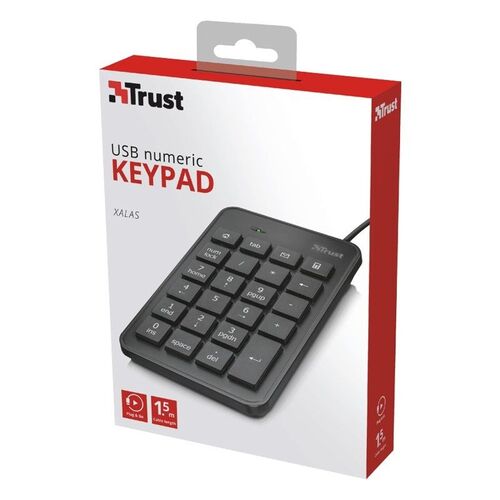 Teclado Numrico Trust Xalas Usb 22221