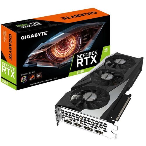 TARJETA GRFICA NVIDIA GIGABYTE RTX3060 12GB GAMING OC GDDR6 2HDMI 2DP 3VE PCI-EX