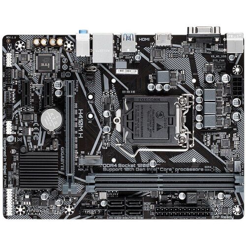 PLACA GIGABYTE H410M-H LGA S1200 2DDR4/PCIE/SATA3/USB3.1/HDMI/VGA/mATX