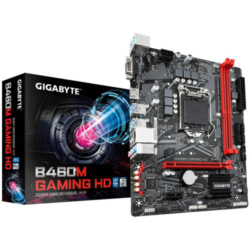 PLACA BASE GIGABYTE B460M GAMING HD 1200 2DDR4/ GIGABYTE 8118 Gaming LAN, PCIe Gen3 x4 M.2, Anti-Sulfur Resistor, Smart Fan 5