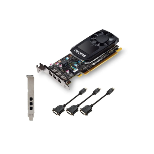 VGA PNY QUADRO P400 V2 LP, NV , GDDR5 2GB, 3xmini DidplayPort + ADAPTADOR 3×mDP a DVI-D (VCQP400DVIV2-PB)