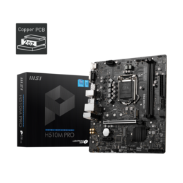 PLACA BASE MSI H510M PRO-E, INTEL, 1200, H510, 2DDR4, VGA+HDMI, GBLAN, 4SATA3, 4USB3.2, MATX