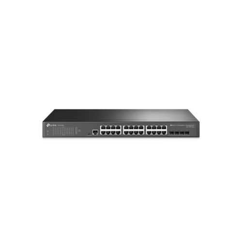 Switch TP-Link TL-SG3428 28P Gestin 24 10/100/1000 Mbps RJ45 Ports + 4 Gigabit SFP Slots JetStream, Compatible con la plataforma Omada, Montaje en rack, 1U