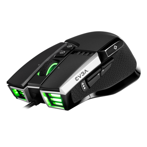 Ratón Gaming EVGA X17 RGB 8k, Wired, Black, Customizable, 16,000 DPI, 5 Profiles, 10 Buttons, Ergonomic 903-W1-17BK-KR