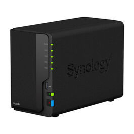 Unidad NAS Synology Disk Station DS220+ para 2 discos SATA 6Gb/s RAID 0, 1, JBOD RAM 2 GB Gigabit Ethernet iSCSI