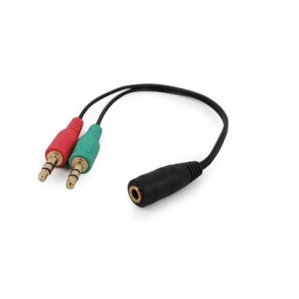 Cable Audio 1xPlug Hembra/2xRCAM 20cm CCA-418 4 PIN SOCKET