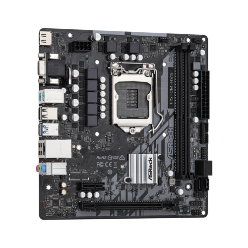 PLACA BASE ASROCK H510M-HVS R2.0,INTEL,1200,H510,2DDR4,64GB, VGA+HDMI,GBLAN,4SATA3,2USB3.2,MATX