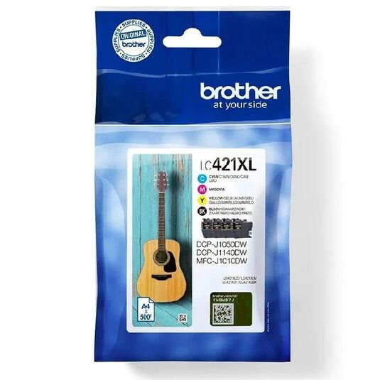 Tinta Multipack Brother LC421XL Alta Capacidad/Cian/ Magenta/ Amarillo/ Negro