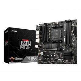 PLACA BASE MSI B550M PRO-VDH, AMD, Zócalo AM4, 4x DDR4-SDRAM, VGA- HDMI -DP, MATX