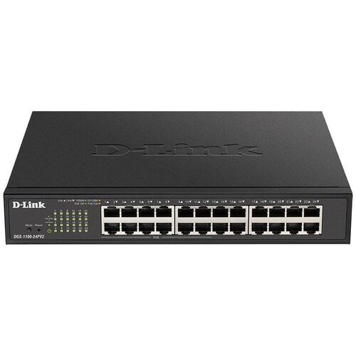 Switch 24p D-Link DGS-1100-24PV2 24 Puertos/ RJ-45 Gigabit 10/100/1000 PoE con gestin