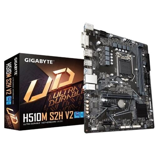 PLACA BASE GIGABYTE H510M-S2H V2 LGA S1200 2DDR4 / PCIE / SATA3 / USB3.1 / HDMI/ DVI-D / DP  mATX