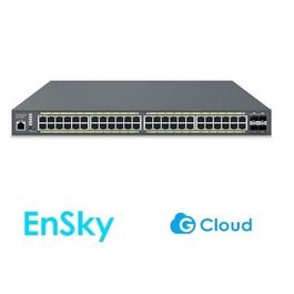 ENGENIUS ECS1552P Switch 48 puertos Gigabit PoE (Half Power 410 W) 4 slot SFP+ 10 GB. Gestionable Layer 2 y Control LOCAL, ENSKY o CLOUD