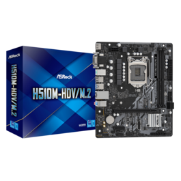 PLACA BASE ASROCK H510M-DV/M.2 INTEL,1200,H510,2DDR4,64GB, VGA+HDMI+DVI,GBLAN,4SATA3,2USB3.2,MATX