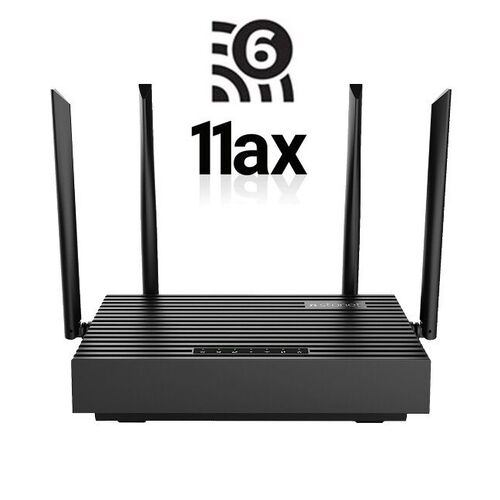 Router STONET N6 WIFI6 2x2 1800 Mbps 4 puertos Gigabit+ 1 Wan Gigabit, 4 antenas 5 dBi (2 por Banda), Easy MESH