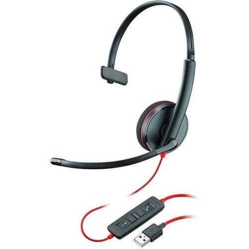 Auriculares Plantronics Blackwire C3210/ con Micrfono/ USB/ Negros