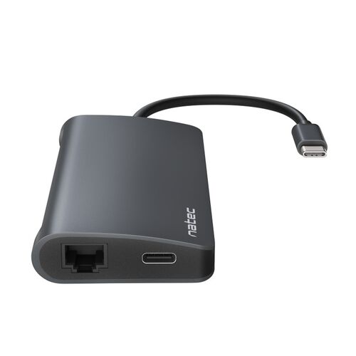 ADAPTADOR DOCKSTATION NATEC FOWLER 2 USB-C-A 3XUSB 3.0,HDMI 4K,RJ45,SD,MSD
