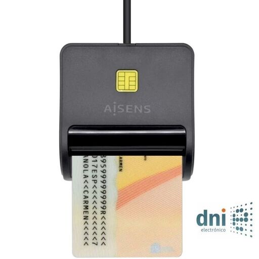 Lector DNIe USB Aisens ASCR-SN01-BK/ Negro