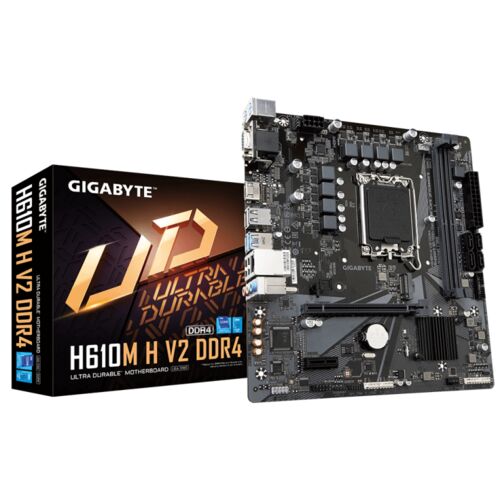 PLACA BASE GIGABYTE H610M-H V2 LGA1700  2XDDR4, HDMI, VGA, MATX