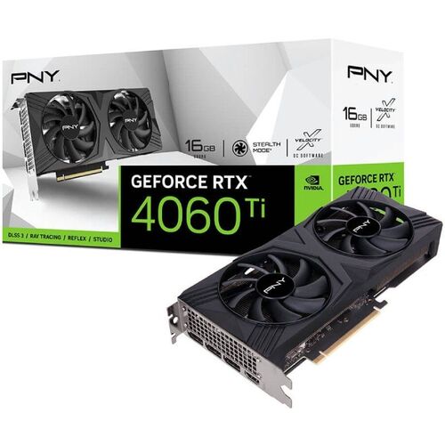 Tarjeta Grfica PNY GeForce RTX 4060 Ti VERTO Doble Fan/ 16GB GDDR6