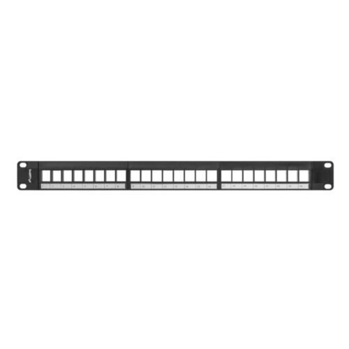 PATCH PANEL LANBERG 24 PUERTOS 1U RACK 19 PARA MODULOS KEYSTONE NEGRO - PA3524