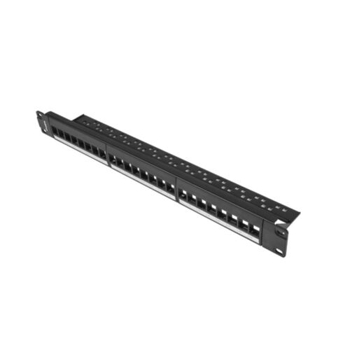 PATCH PANEL LANBERG 24 PUERTOS 1U RACK 19 PARA MODULOS KEYSTONE NEGRO - PA3524