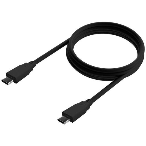 Cable USB 3.2 Tipo-C Aisens A107-0702 20GBPS 5A 100W/ USB Tipo-C Macho - USB Tipo-C Macho/ Hasta 100W/ 2500Mbps/ 1m/ Negro / USB C