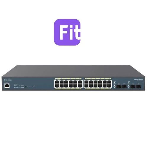 Switch de 24 puertos Gigabit PoE EnGenius EWS7928P-FIT hasta 240 W con 4 slot SFP 1 GB. Gestionable Layer 2+ y administrable por web, FitXpress o FitCon100