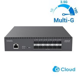 ENGENIUS ECS5512F Switch de 12 puertos SFP+ 10 Gigabit. Gestionable Layer 2+ y Control en CLOUD