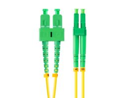 CABLE DE FIBRAOPTICA MONOMODO SC/APC - LC/APC DUPLEX G657A1 LSZH AMARILL - 2.00 mts